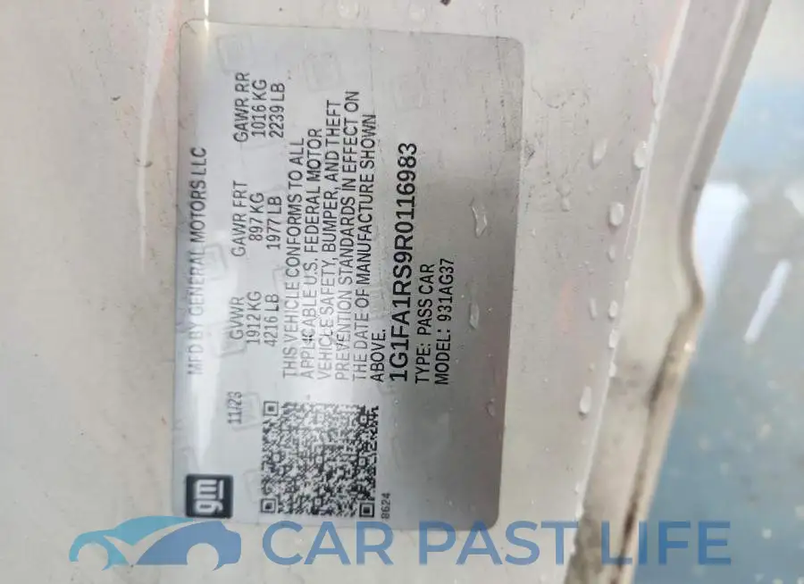 1G1FA1RS9R0116983# 12
