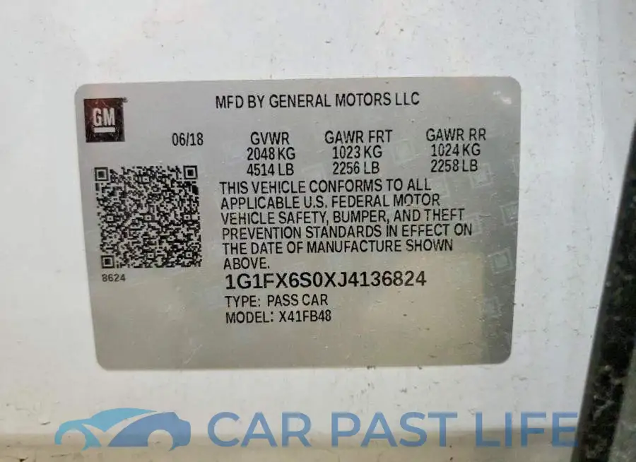 1G1FX6S0XJ4136824# 12
