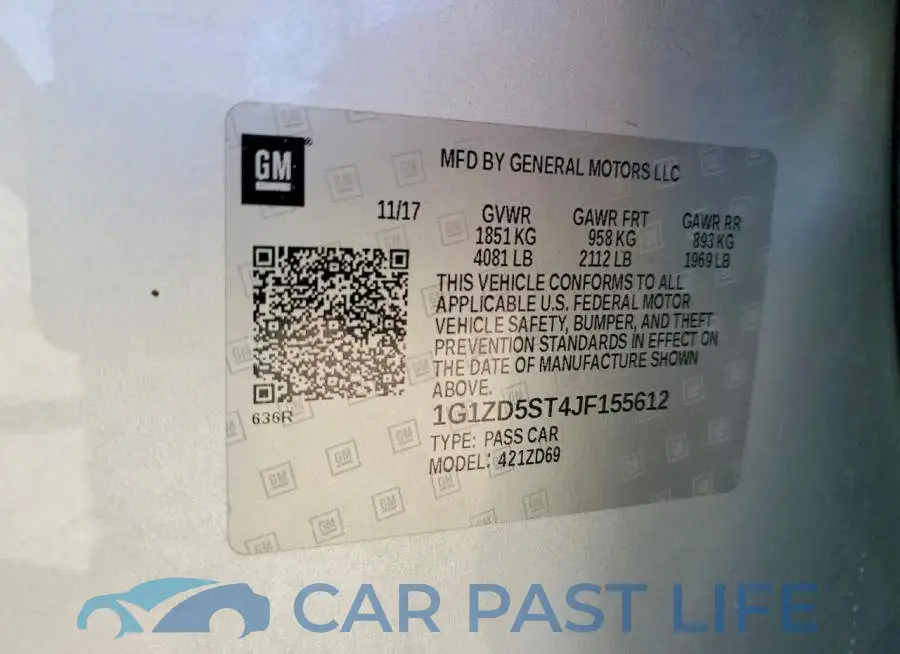 1G1ZD5ST4JF155612# 13