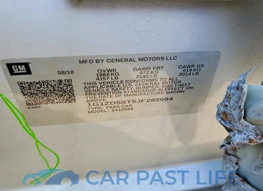 1G1ZD5ST5JF283504# 13