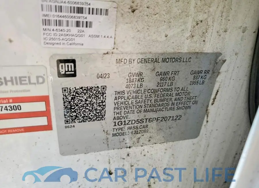 1G1ZD5ST6PF207122# 12