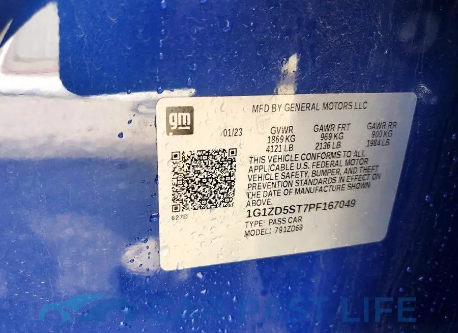 1G1ZD5ST7PF167049# 12
