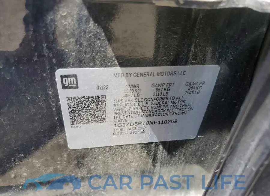 1G1ZD5ST8NF118259# 12
