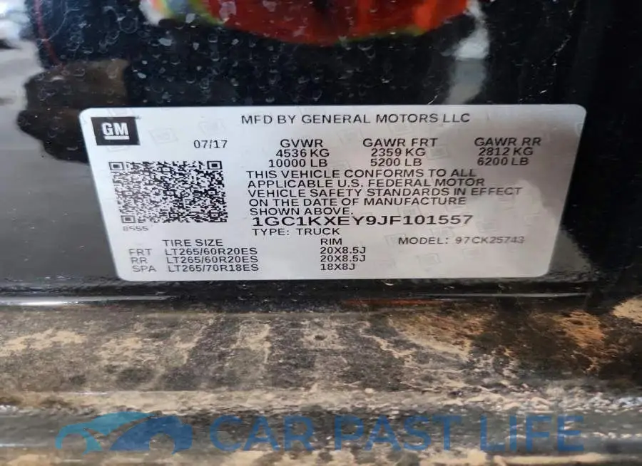 1GC1KXEY9JF101557# 12