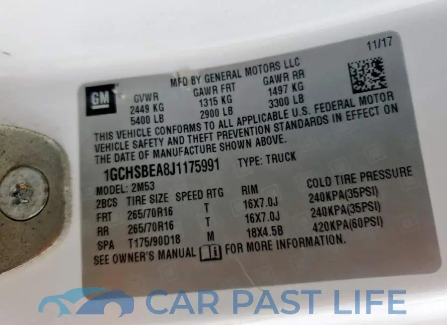1GCHSBEA8J1175991# 12