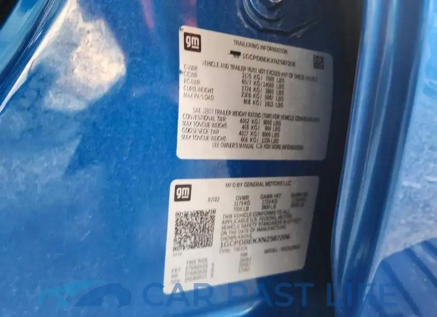 1GCPDBEKXNZ587206# 13