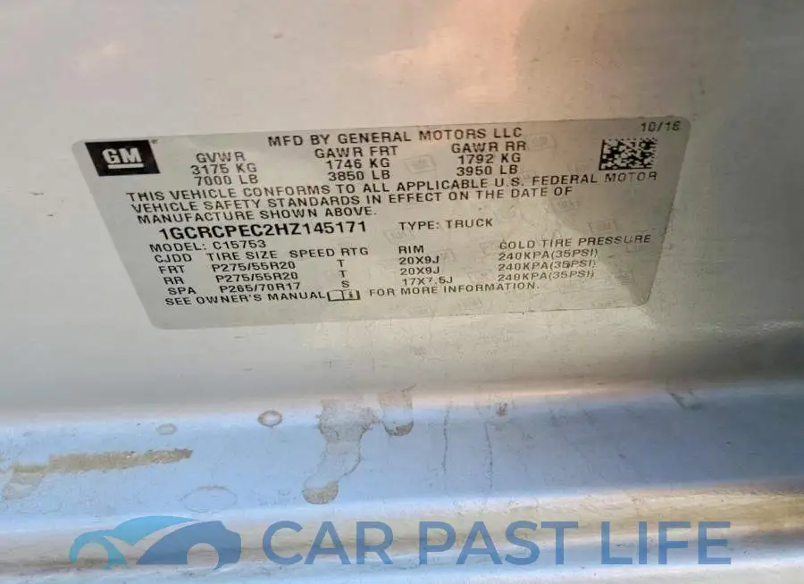 1GCRCPEC2HZ145171# 12