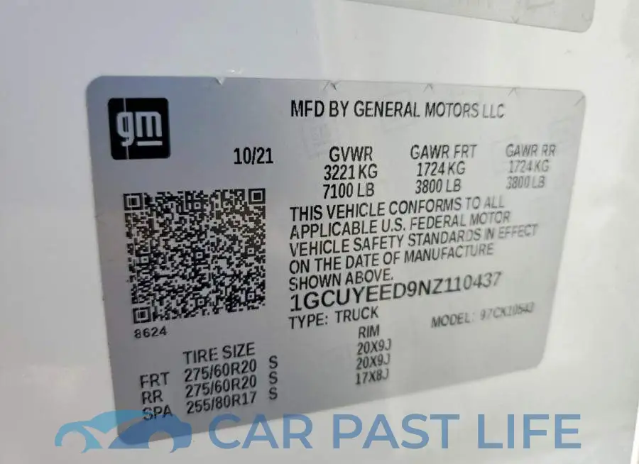 1GCUYEED9NZ110437# 13