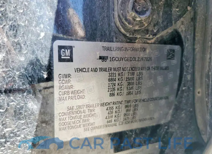 1GCUYGED3LZ267826# 12