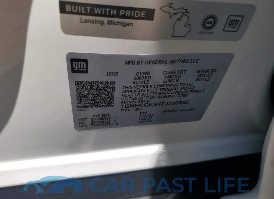 1GNERGKS4TJ186635# 13