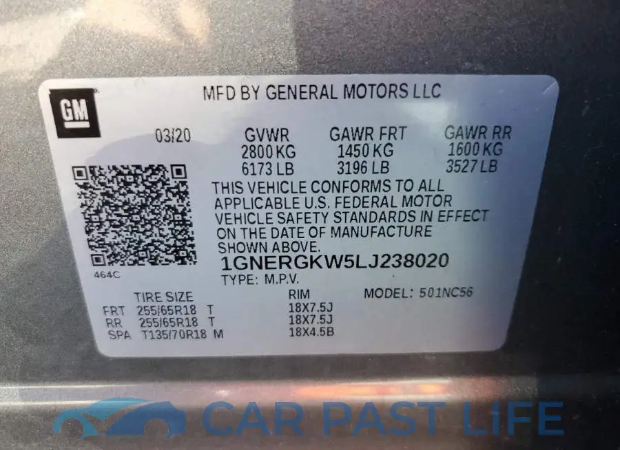 1GNERGKW5LJ238020# 13