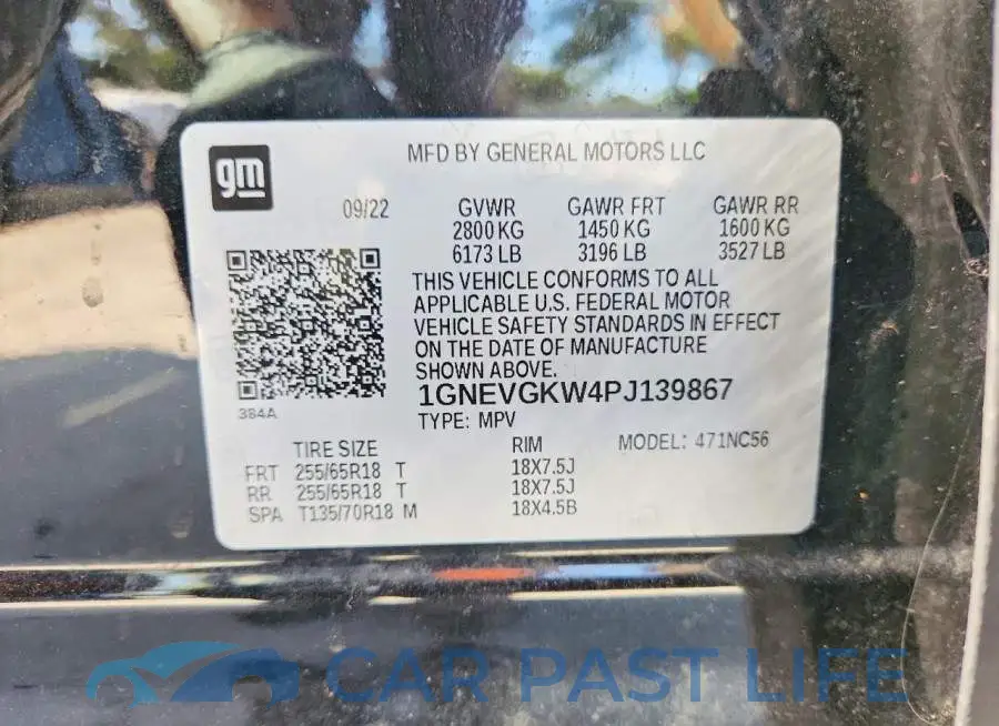 1GNEVGKW4PJ139867# 13