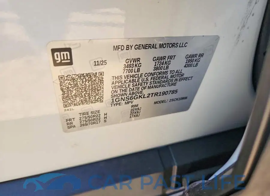 1GNS6GKL2TR190785# 13