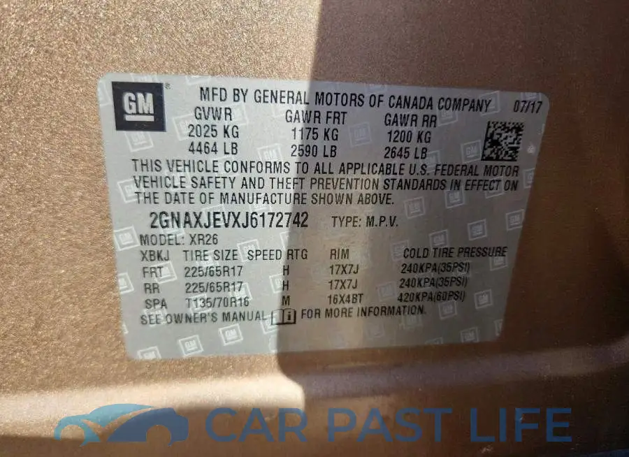 2GNAXJEVXJ6172742# 12