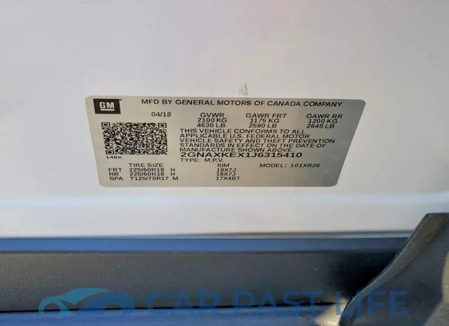 2GNAXKEX1J6315410# 13