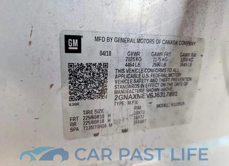 2GNAXMEV6J6317891# 13