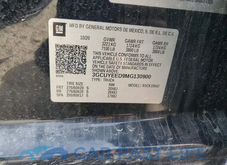 3GCUYEED9MG130900# 12