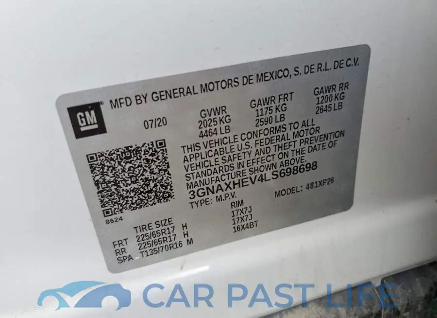 3GNAXHEV4LS698698# 13