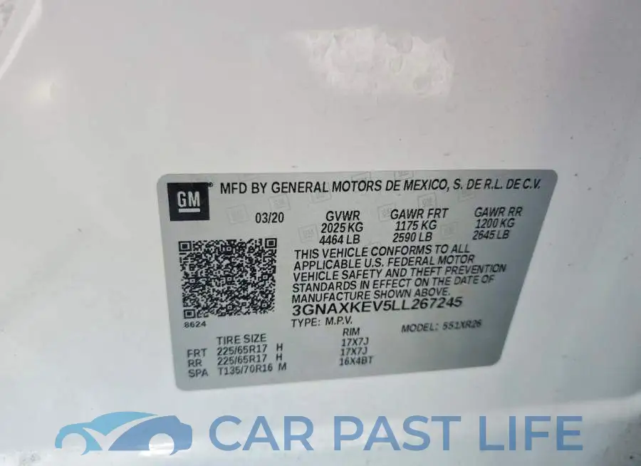 3GNAXKEV5LL267245# 14