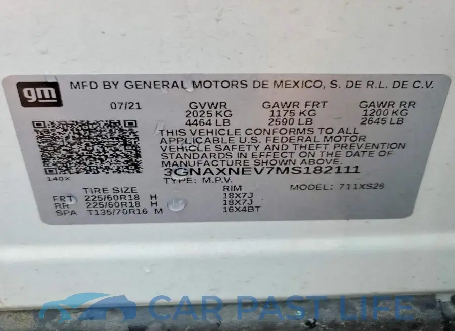 3GNAXNEV7MS182111# 14