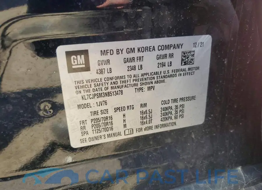 KL7CJPSM3NB513478# 13