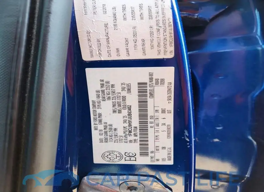 1FMCU9H91JUB63402# 13