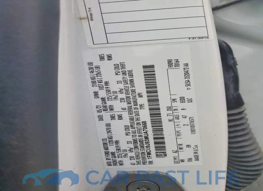 1FMCU9J93MUA70668# 13