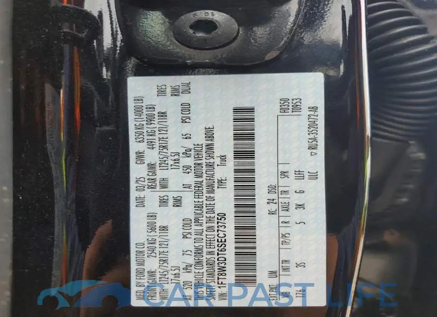 1FT8W3DT6SEC73750# 12