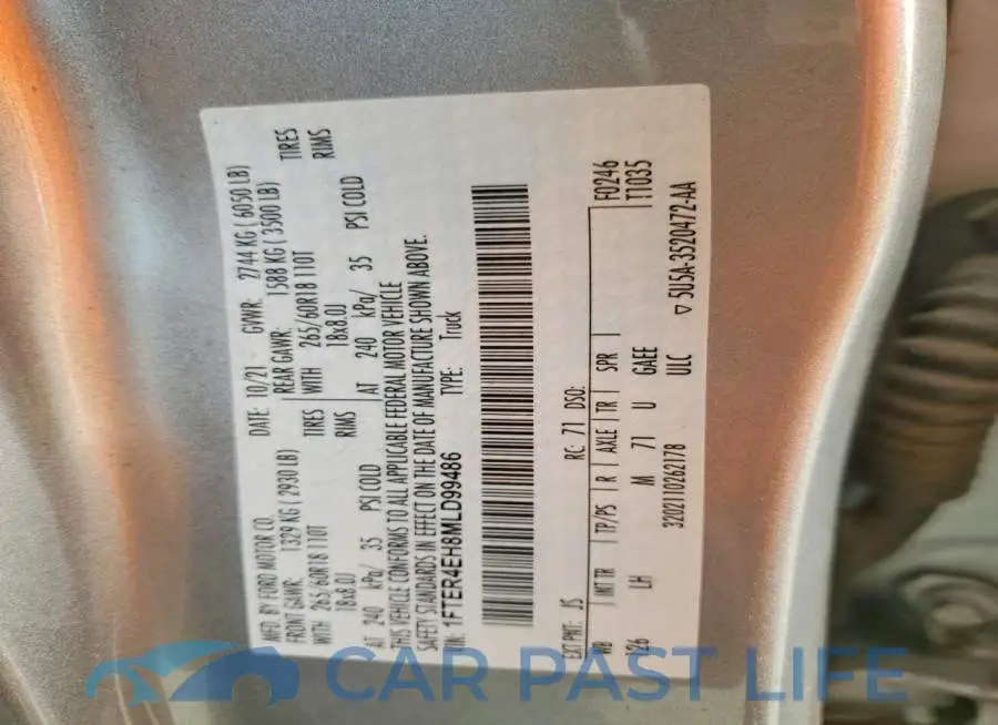 1FTER4EH8MLD99486# 12