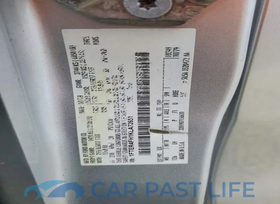 1FTER4FH1KLA72651# 12