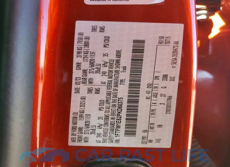 1FTFW1E82PKD66375# 12