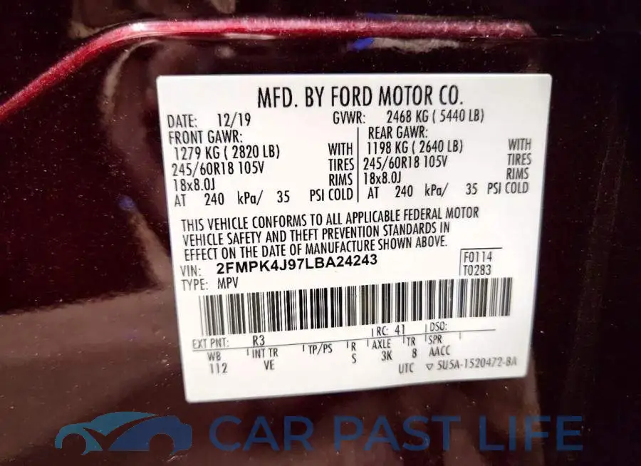 2FMPK4J97LBA24243# 13