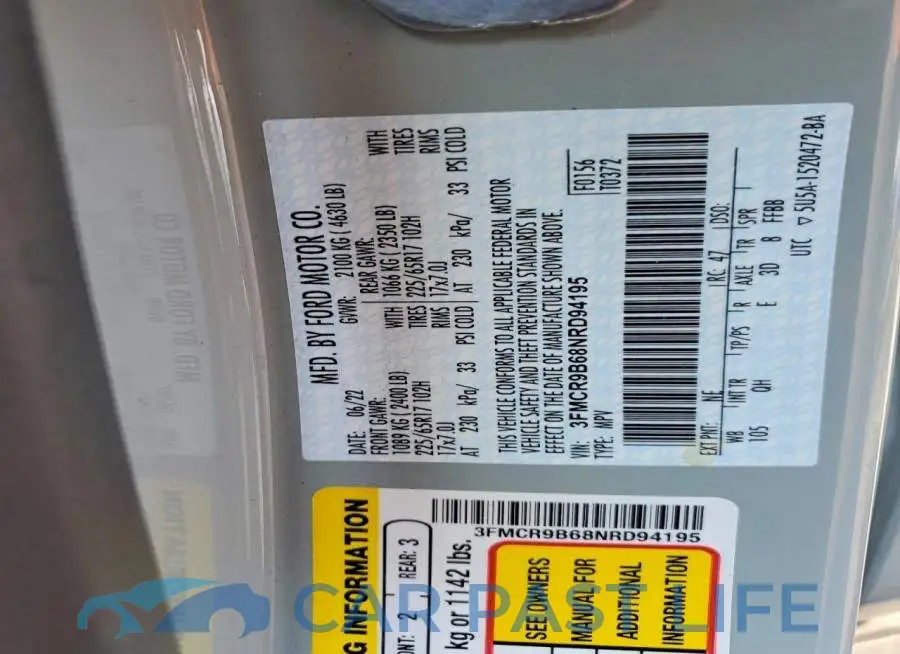 3FMCR9B68NRD94195# 13