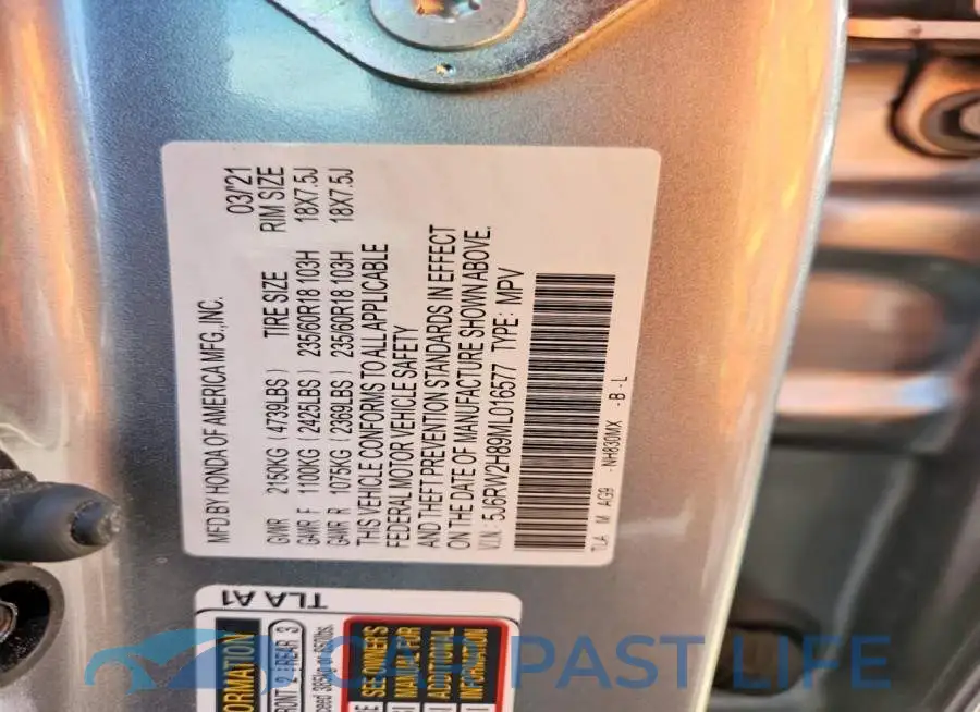 5J6RW2H89ML016577# 12
