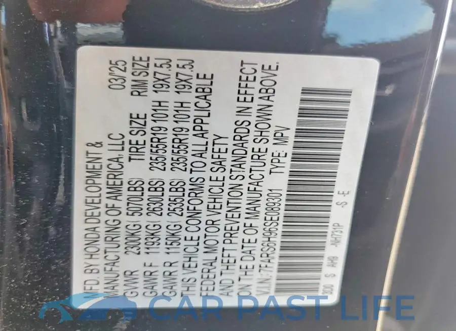 7FARS6H96SE089301# 13