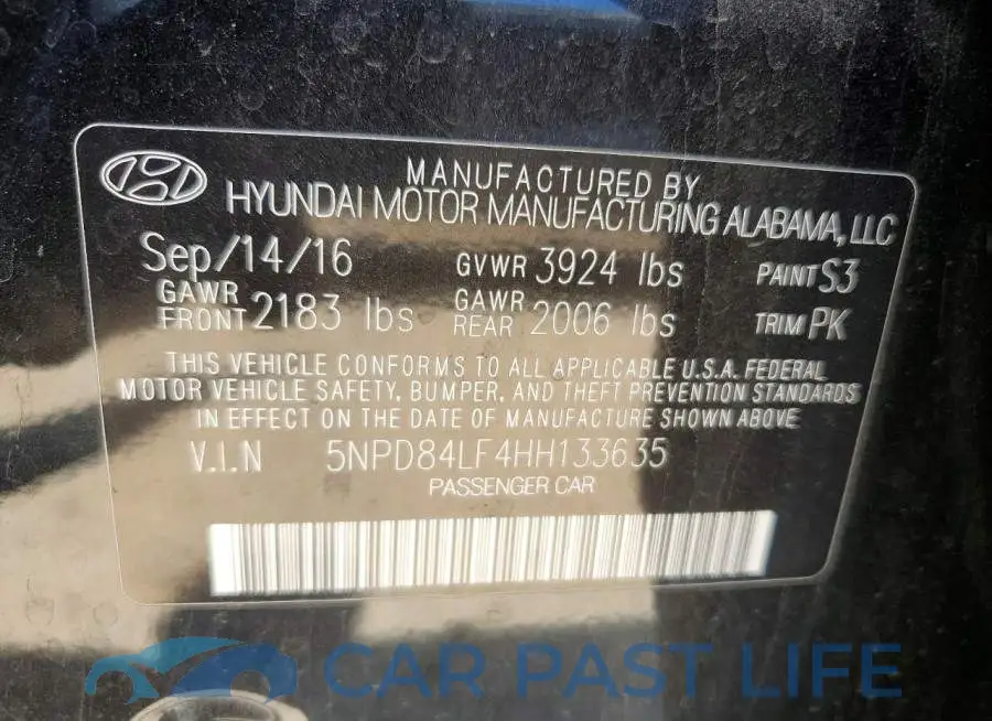 5NPD84LF4HH133635# 12