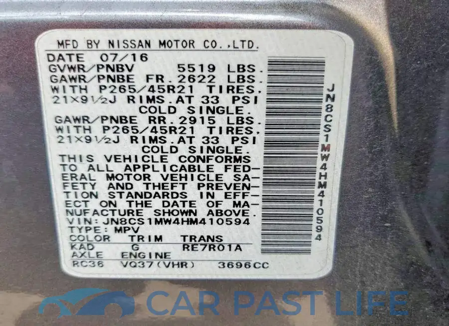 JN8CS1MW4HM410594# 14