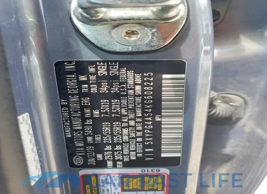 5XYPG4A54KG608225# 12