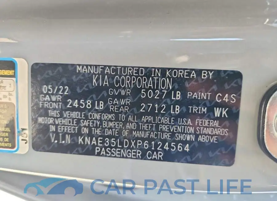 KNAE35LDXP6124564# 13