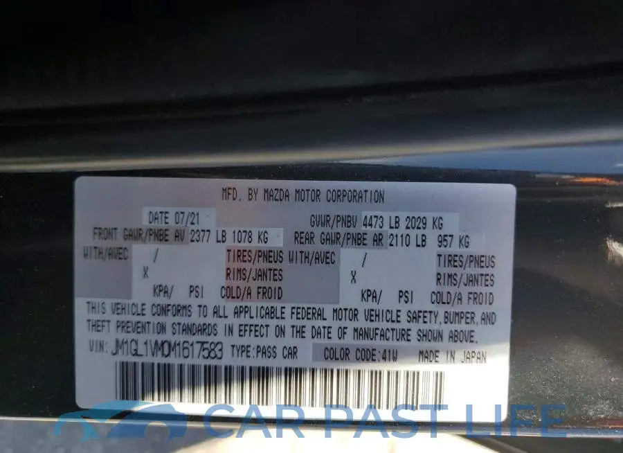 JM1GL1VM0M1617583# 12