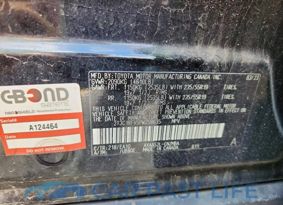 2T3C1RFV5PW258635# 13