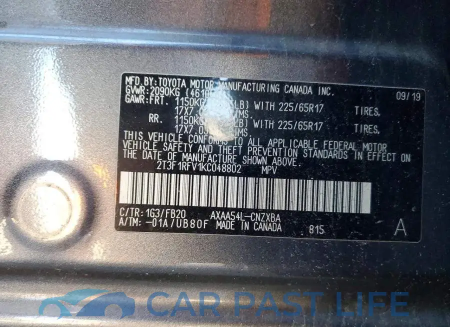 2T3F1RFV1KC048802# 13