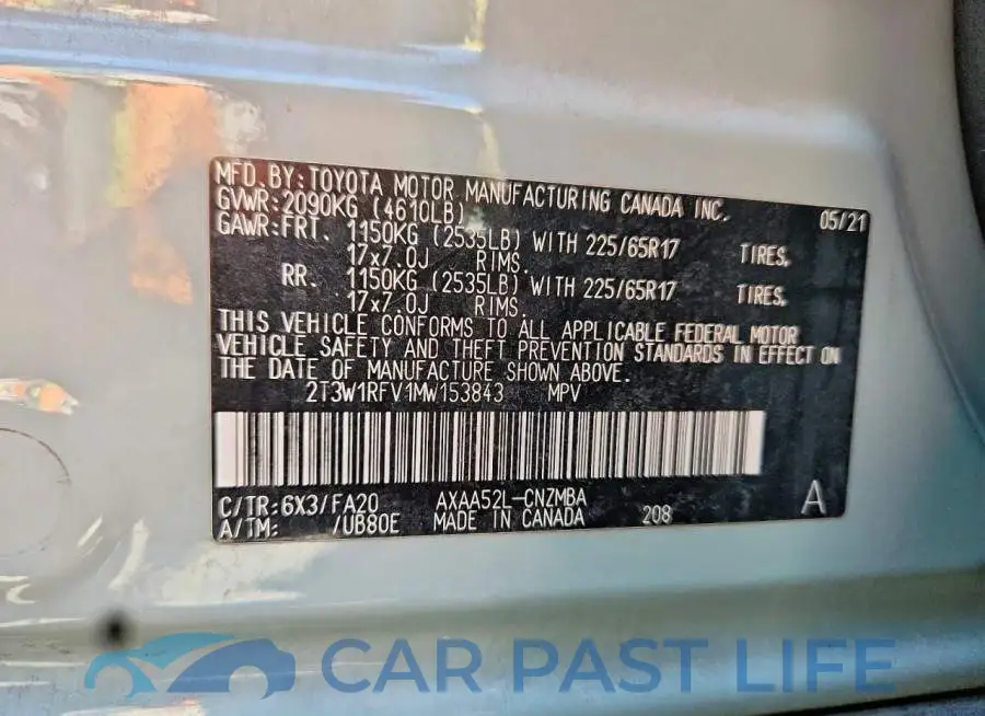 2T3W1RFV1MW153843# 14