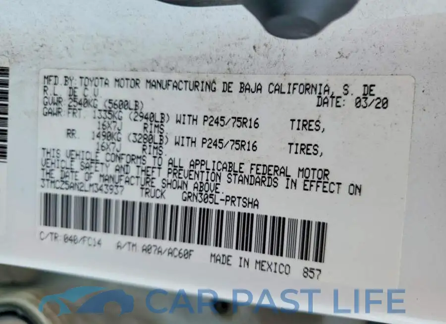 3TMCZ5AN2LM343937# 13