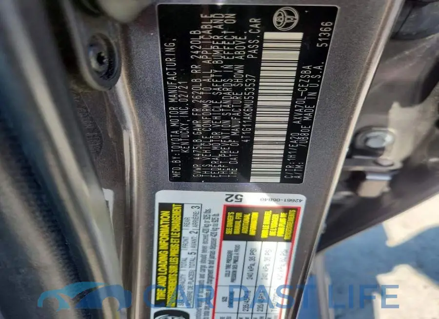 4T1G11AK6MU553537# 12