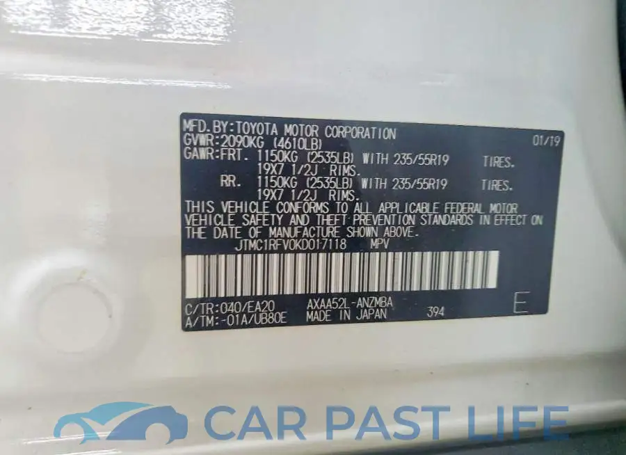 JTMC1RFV0KD017118# 13