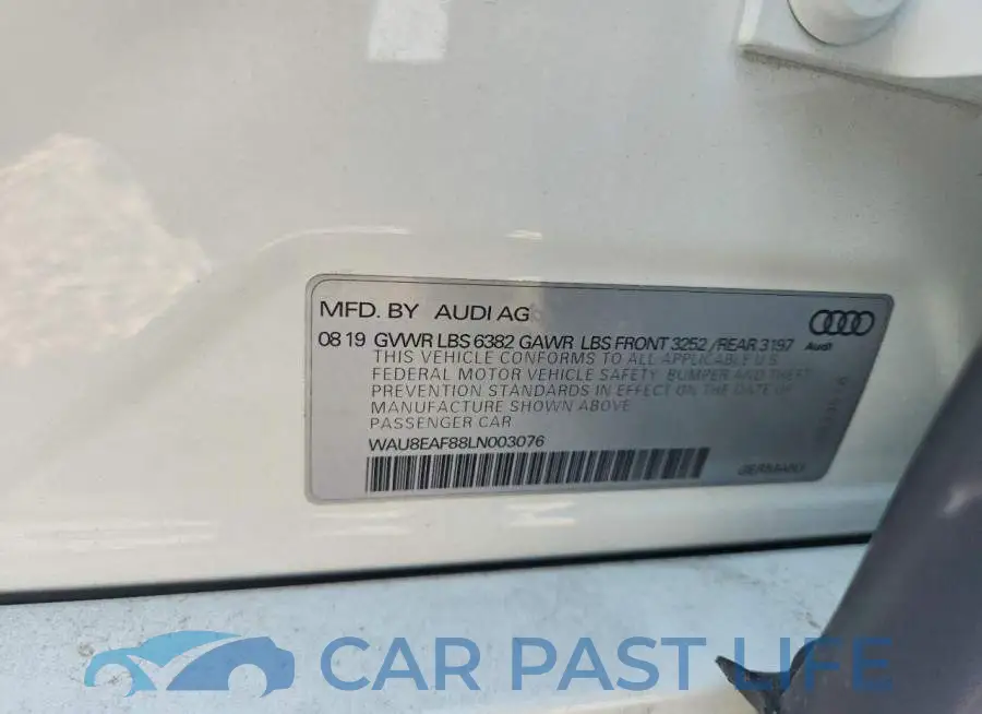 WAU8EAF88LN003076# 12