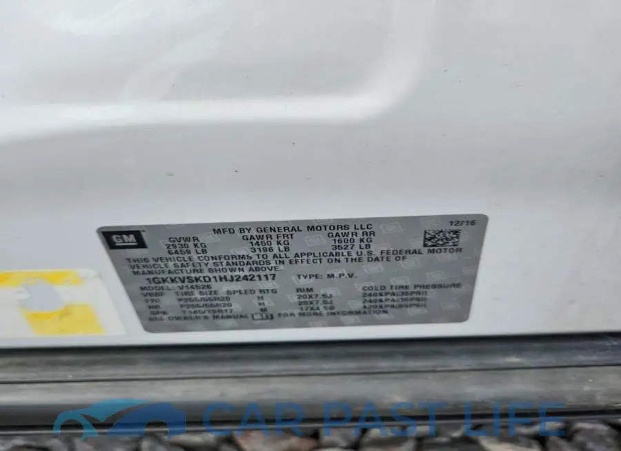 1GKKVSKD1HJ242117# 14