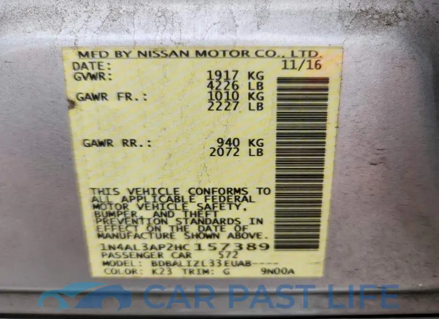 1N4AL3AP2HC157389# 12