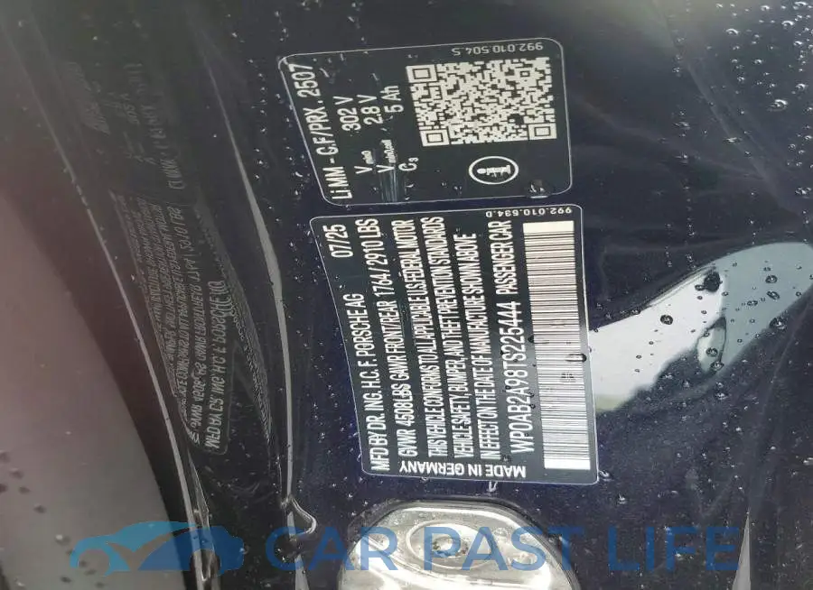 WP0AB2A98TS225444# 12